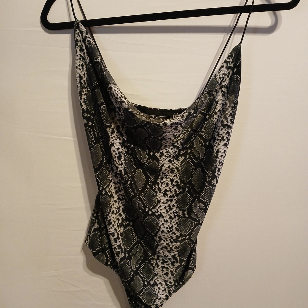 Poly & Esther Small Snake Print One Piece Silky